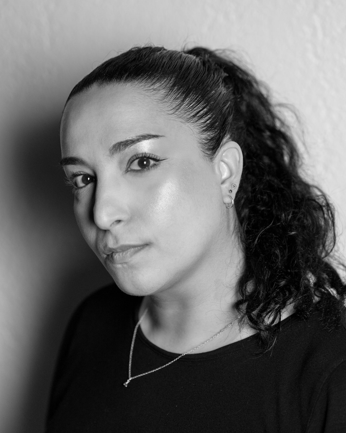 Black-and-white portrait of Bloomed in Silence