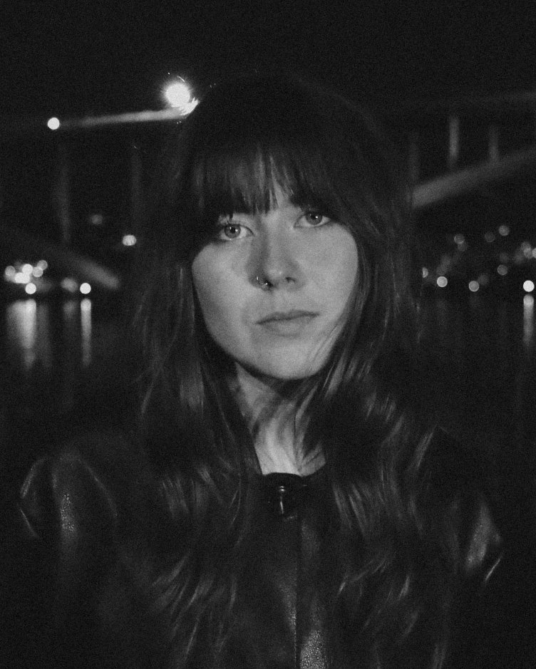 Black-and-white portrait of Filippa Kraft